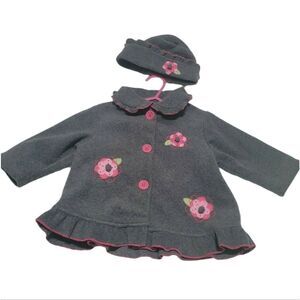 Girls coat & matching hat